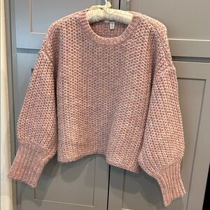 Splendid Textured Pink Sweater